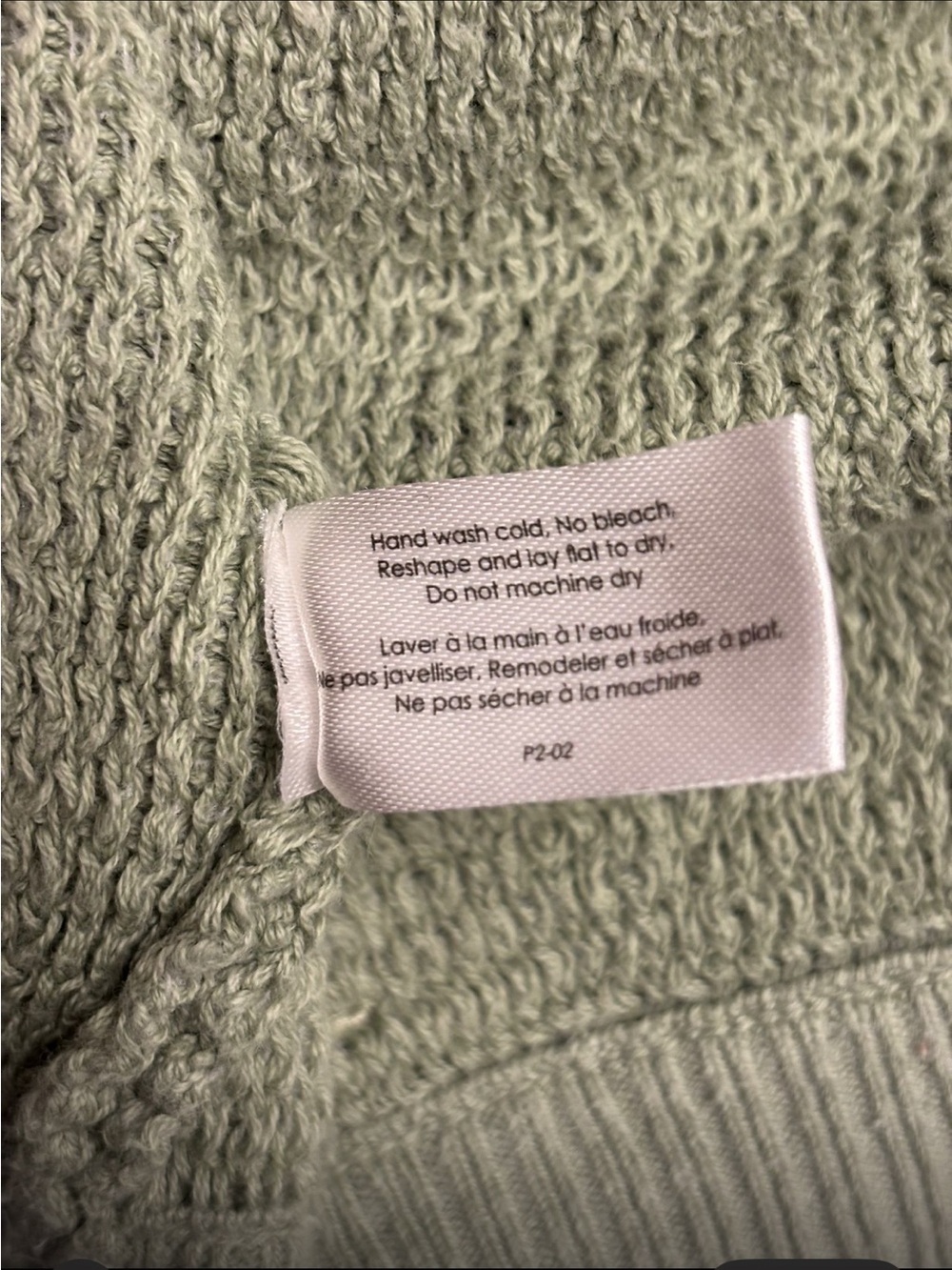 Monk+lou Relaxed Ribbed Turtleneck Sweater in Sage Green - Picture 8 of 8